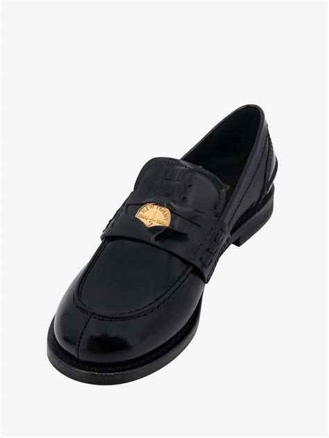 Miu Miu Loafers Black Womens Miu Miu
