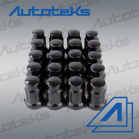 Buy Full Kit of Spline Black Acorn Seat Lug Nuts with Locking Socket ...