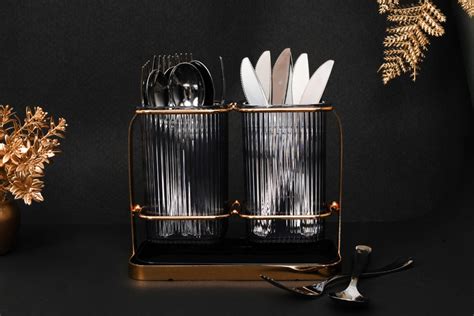 Stainless Steel Cutlery Holder for Kitchen Countertop – Bugetta