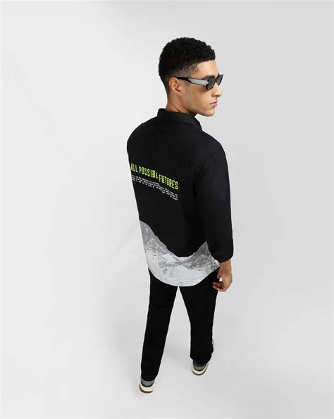 Buy Black Graphic Print Full Sleeves Shirt for Men