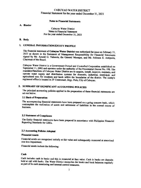 Image result for Financial Statement Notes Examples