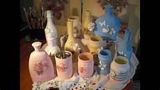 kleine glasflaschen dekorieren potchen auf glas flaschen upcycling deko im shabby oder kleine glasflaschen dekorieren potchen auf glas flaschen upcycling deko im shabby oder