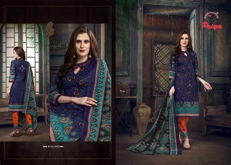 Js Priya Bandhej Pure Cotton Printed Dress Material :textileexport