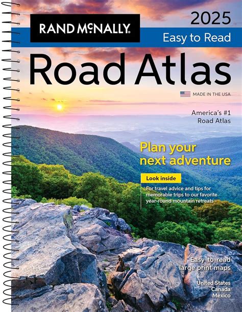 Buy Rand McNally 2025 USA Midsize Easy to Read Road Atlas – The Chart ...