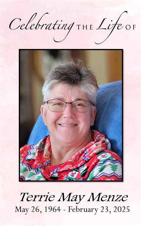 Terrie Menze Obituary February 23, 2025 - Schoeneberger Funeral ...