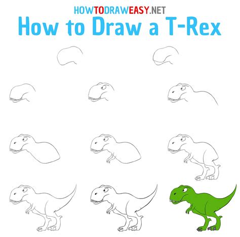 T Rex Drawing Easy - Drawing Tips Guide