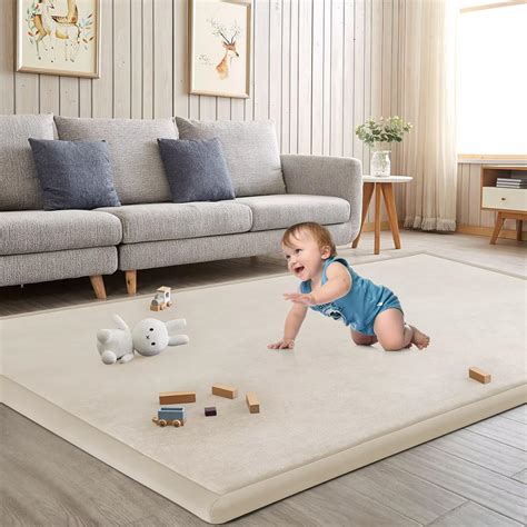 Amazon.com : ILPEOD Baby Play Mat for Floor Tummy Time Mat Nursery Rug ...