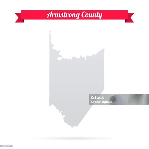 Armstrong County Pennsylvania Map On White Background With Red Banner ...