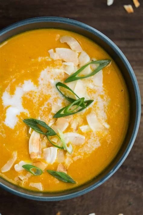 Curried Carrot Soup with Red Lentils | Naturally Ella
