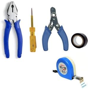 Red Champion Lineman Plier With Electric Tester , Wire Cutter And Black ...