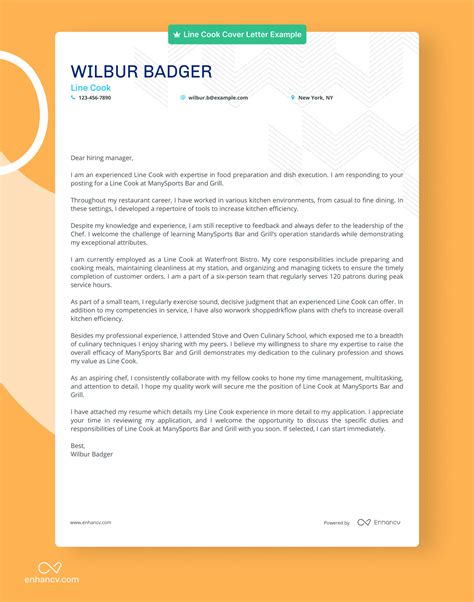 Line Cook Duties Resume