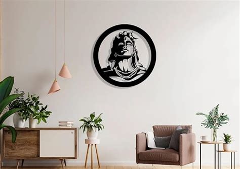 Lord Shiva 3D Metal Wall Art Decor - Modern Matte Finish Wall Hanging ...