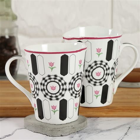 Buy India Circus Fine Ceramic Milk Mugs ( 350 ml Each , Multicolour ...