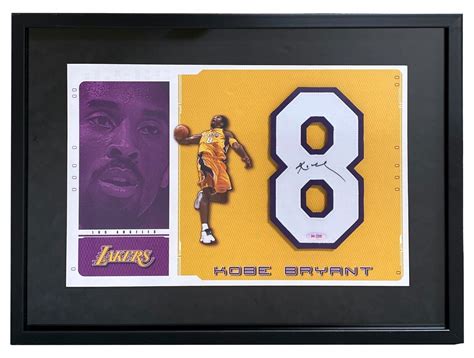 Kobe Bryant Signed Jersey Number #8 Display Upper Deck UDA COA Lakers ...