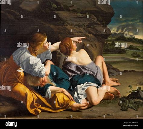 Lot and his Daughters, PIC482 Orazio Gentileschi Stock Photo - Alamy
