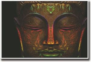 Wall Poster buddha-face-with-different-colors-aps-jujnzz Paper Print ...
