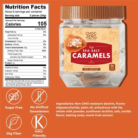 Snapklik.com : ChocZero Sugar Free Caramels - Keto Caramel Candy - All ...