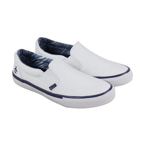 Mens White Canvas Slip On Shoes at Trevor Roy blog
