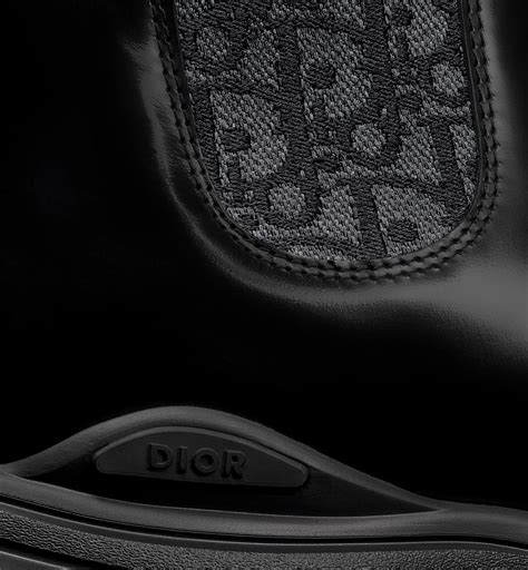 Dior Combat Chelsea Boot Black Polished Calfskin | DIOR