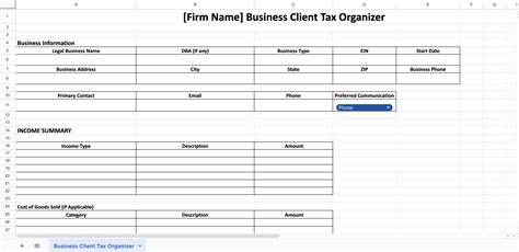 Complete Client Tax Organizer Templates (Individual & Business)