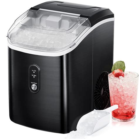 AGLUCKY Nugget Ice Maker Countertop, Portable Ice Maker Machine with ...