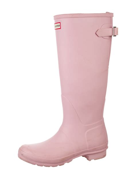 Hunter Rubber Rain Boots - Pink Boots, Shoes - WH847230 | The RealReal