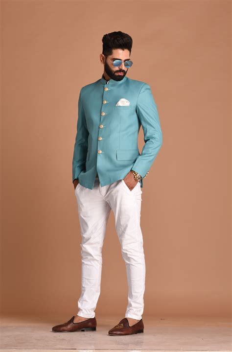 Royal Oxy Blue Jodhpuri Bandhgala With Trouser – Rajanyas