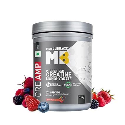 MuscleBlaze Micronised Creatine Monohydrate CreAMP Powder