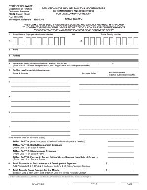 Delaware Form 1280-DEV - Blank Fillable Template | Fill Out, Print ...