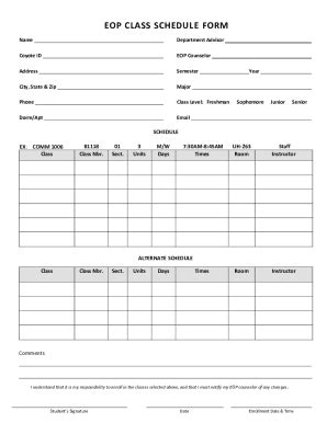 Fillable Online EOP Forms and ResourcesEducational Opportunity Program ...