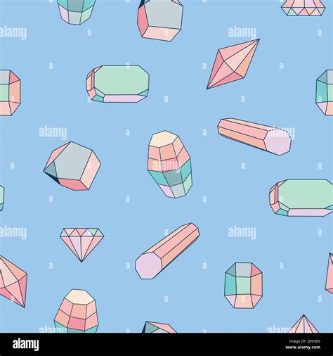 Seamless pattern with diamonds, gem stones,jewellery. Endless texture ...