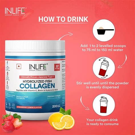 Inlife Hydrolyzed Japanese Marine Fish Collagen Peptides Powder ...