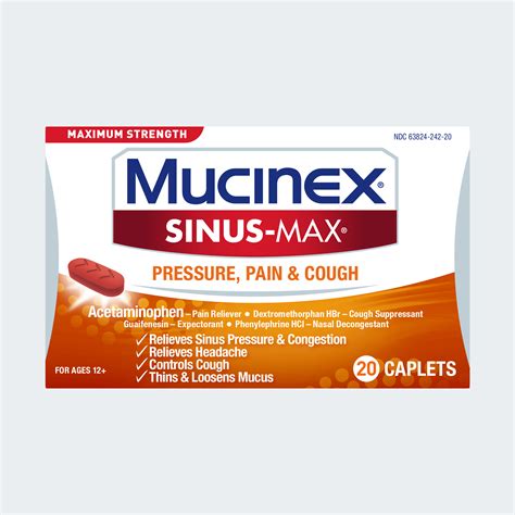 Maximum Strength Mucinex Sinus-Max Pressure, Pain & Cough | Mucinex USA