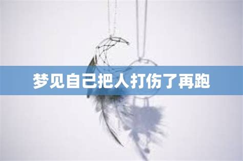 梦见自己把人打伤了再跑 - 命理解梦