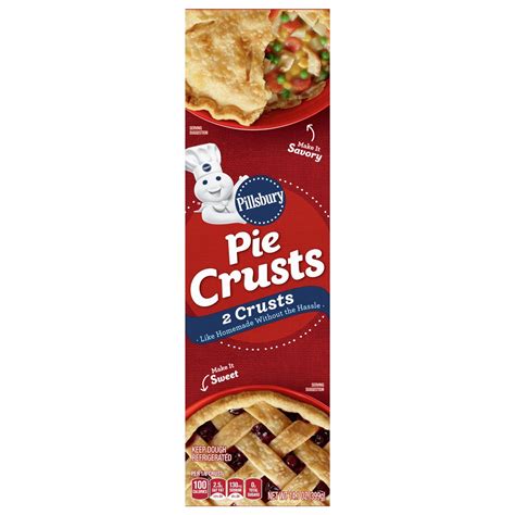 Pillsbury Premade Refrigerated Pie Crust, Two Pie Crusts, 14.1 oz 2 ct ...