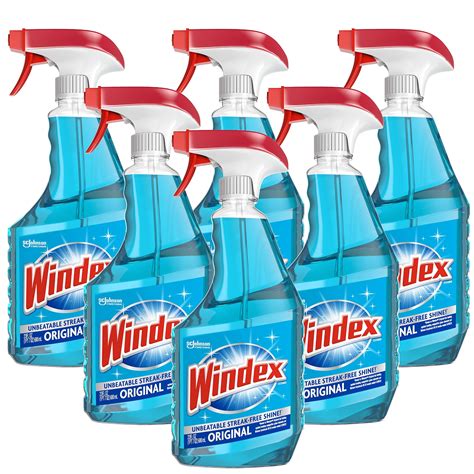 Windex Glass Cleaner Spray, Original Blue Window Cleaner Works on ...