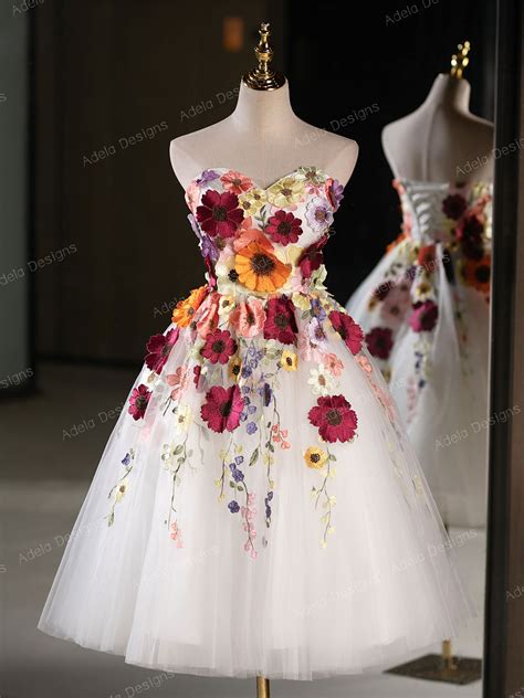 Short Floral Wedding Dresses