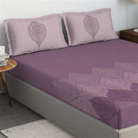 Buy D'DECOR Cherish Printed 3-Pc. Double Bedsheet Set - 274 x 274 cm ...