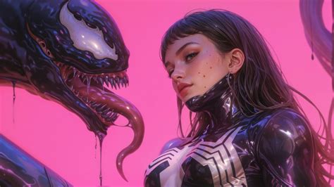she-venom, Venom, anime girls, Marvel Comics, AI art, Symbiote ...