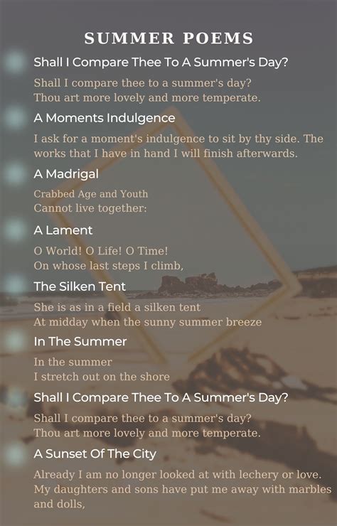 Summer Poems - Best Poems For Summer