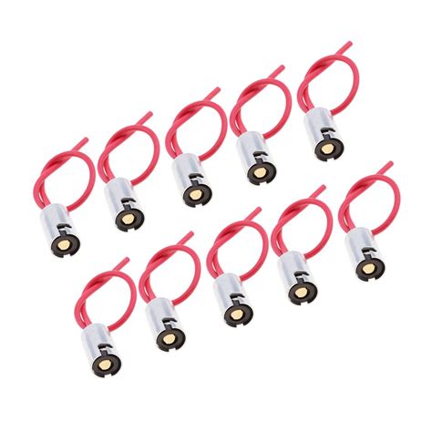 NF&E 10pcs BA9S Connector Socket Holder Base Light Bulb Harness Pre ...