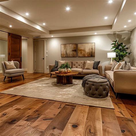 Discover stunning basement flooring ideas using engineered hardwood ...
