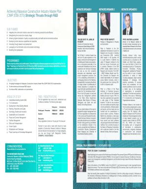 Fillable Online Achieving Malaysian Construction Industry Master Plan ...