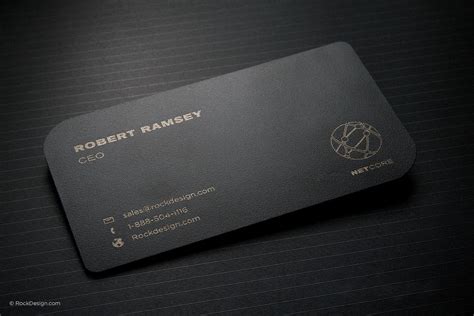 Professional Laser Engraved Metal Business Card – Netcore | RockDesign.com