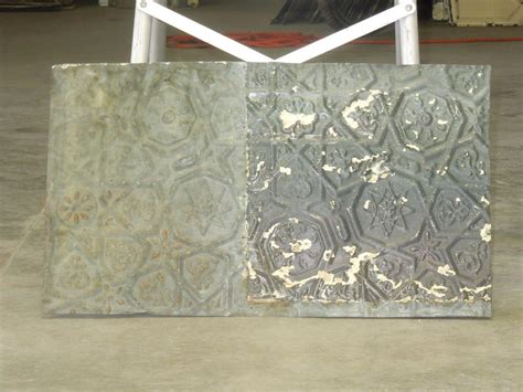 Old Antique ( Metal ) tin ceiling tile tiles 24"x 14" filler ...
