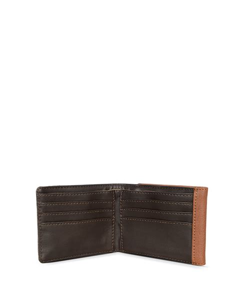 Sate Brown Small Three Fold Wallet