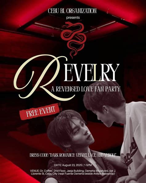 ReveLry: a Revenged Love fan party , Dr. Coffee, Cebu, 23 August 2025 ...