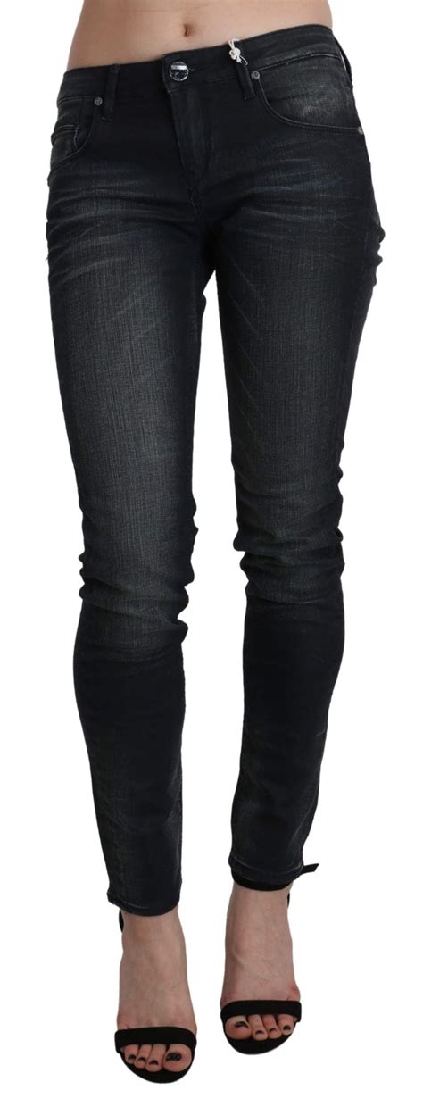 Acht Elegant Low Waist Skinny Black Jeans - Walmart.com