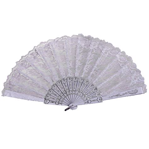 Lace Fan Hand Party Style Held Flower Wedding Chinese Dance Silk ...