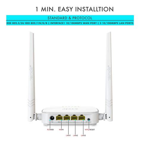 TENDA-N301 N300 WiFi Easy Setup Router | 300Mbps WiFi Speed| Parantal ...
